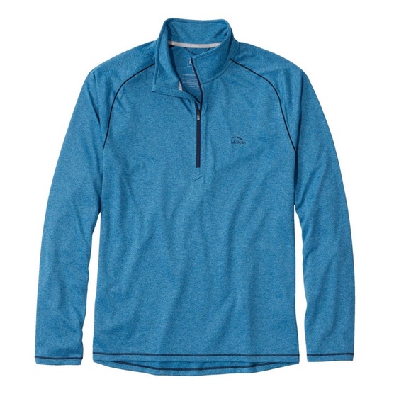 ⭐️LL Bean Access Trail Tee Quarter-Zip Long Sleeve Blue Quick Dry Size XL⭐️ - Picture 1 of 14